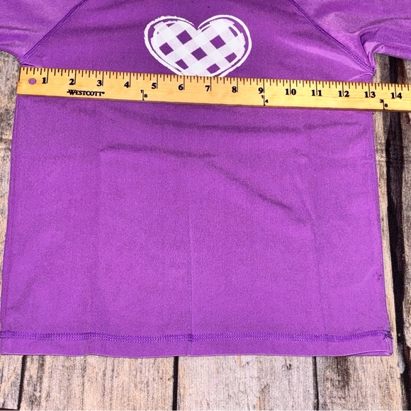 Kanu Surf Girls Rashguard Swim Top Purple Heart Size Small 8 - Picture 4 of 6